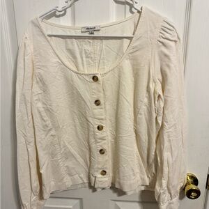 Madewell Off-White Button-Down Women's Shirt